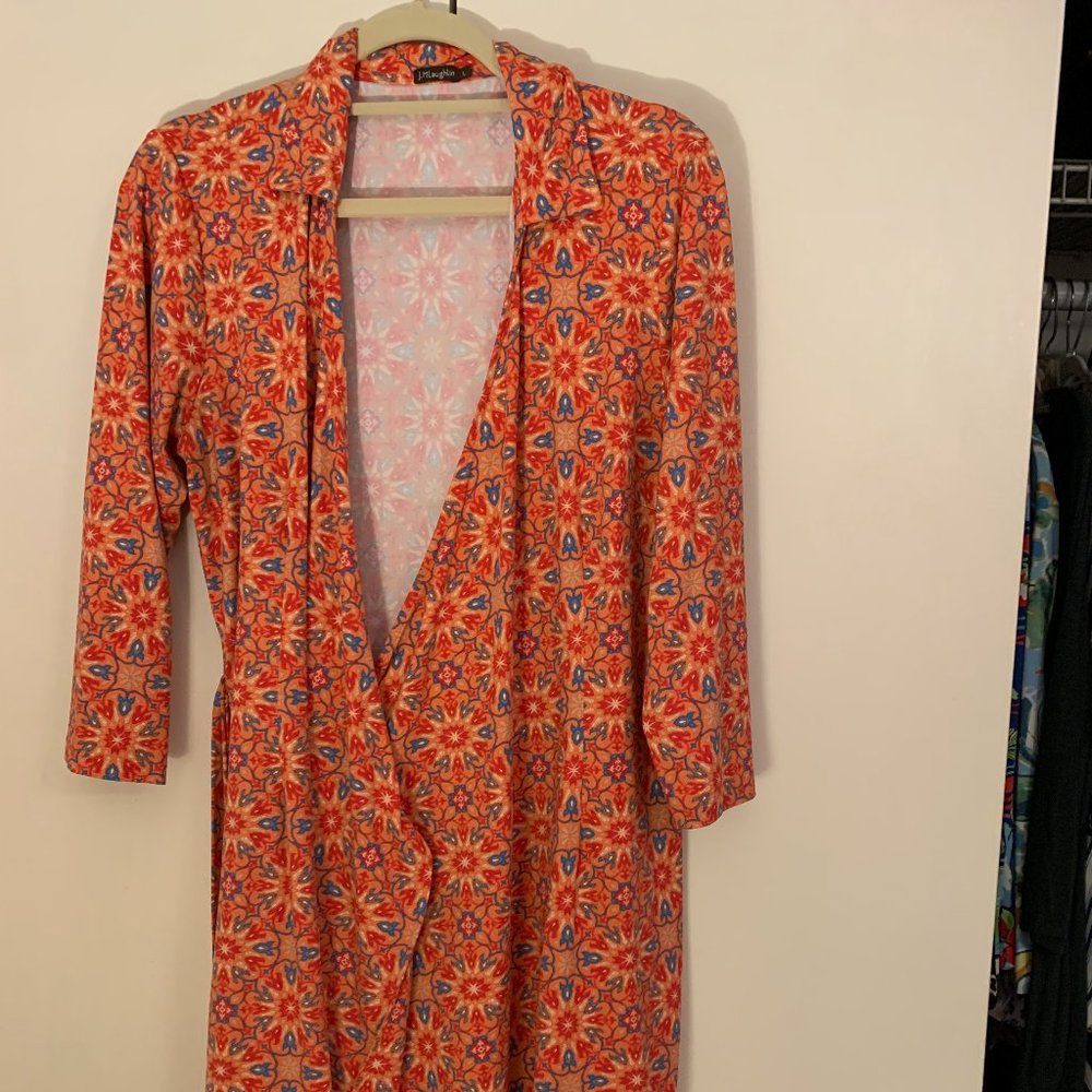 JMcLaughlin Wrap Dress SZ L